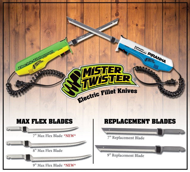 Mister Twister Piranha Electric Fillet Knife - Blue
